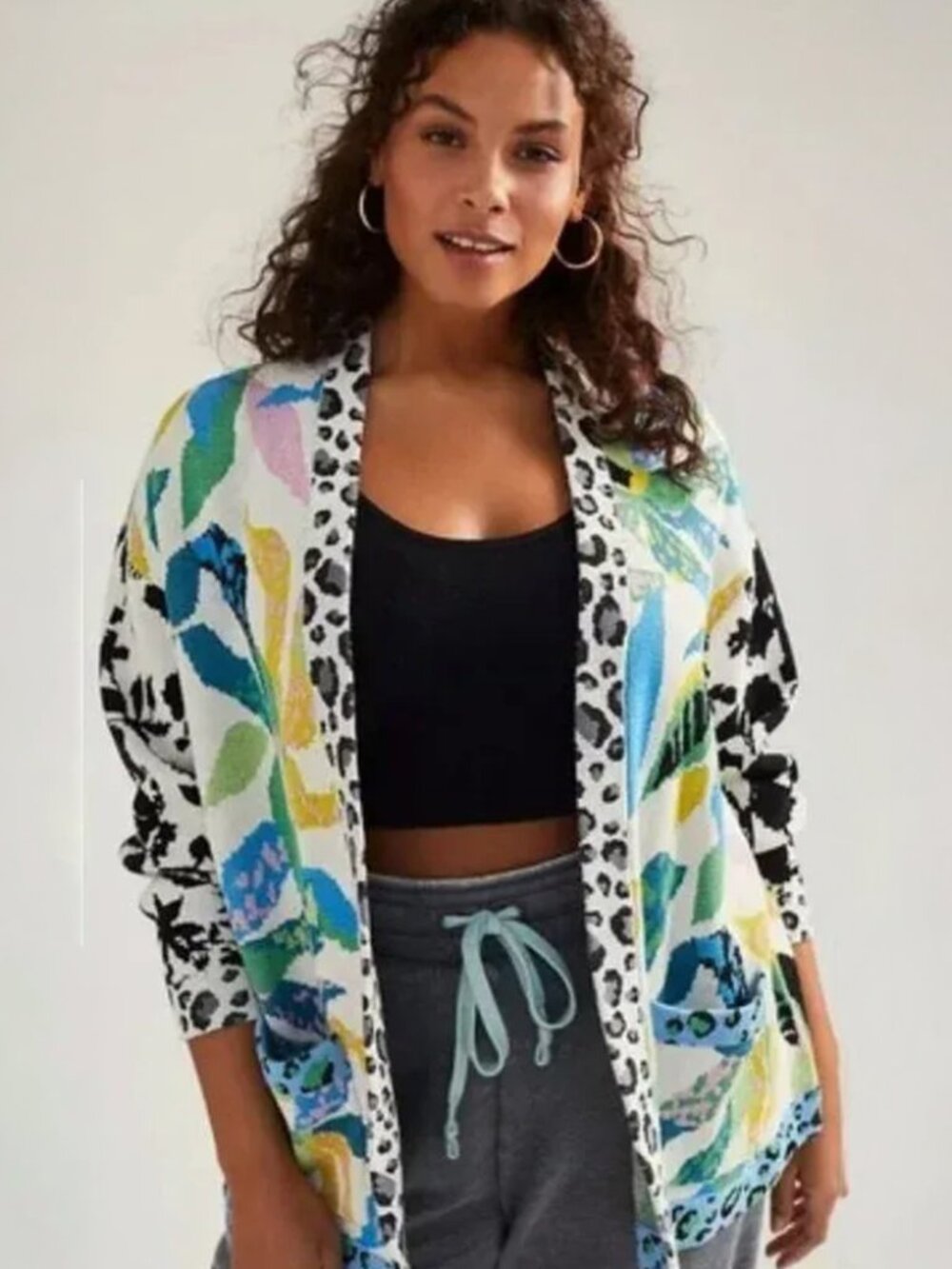Anthropologie Maeve Savannah Contrast Open Cardigan - Size Large
